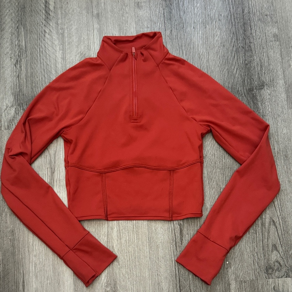 Fabletics Half Zip Long Sleeve Madder Jacket Size Small EUC w/Thumb Holes